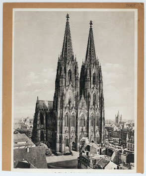 Vorschaubild Köln: Dom, Gesamtansicht von Osten. Angelsachsen-Verlag, Deutsche Kunst, beschädigtes Fotoobjekt